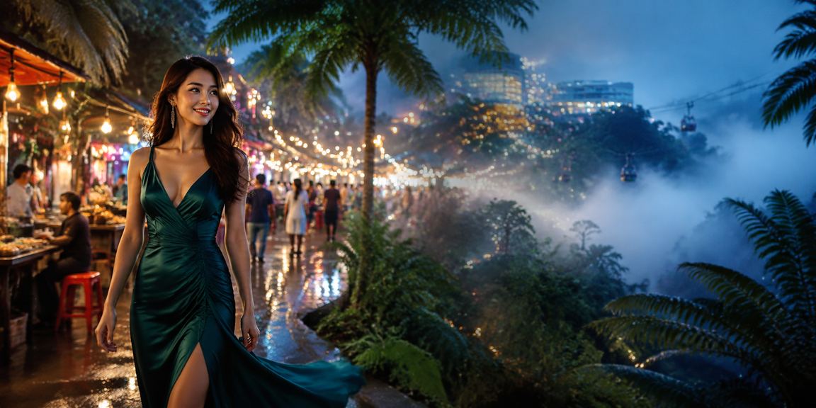 Popular games atmosphere at Genting Highlands in a modern Malay style